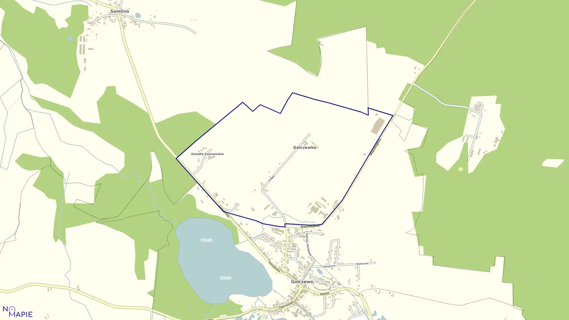 Mapa obrębu 0001 Golczewo w gminie Golczewo