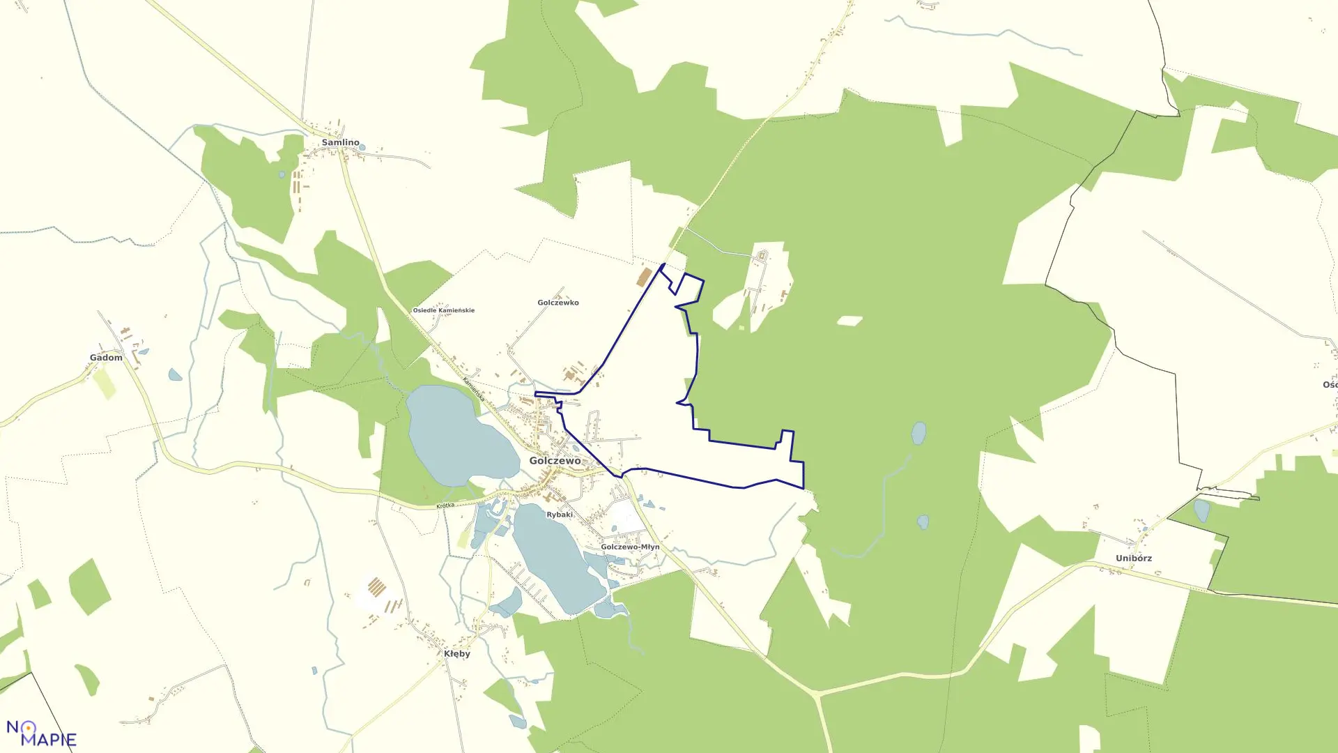 Mapa obrębu 0002 Golczewo w gminie Golczewo
